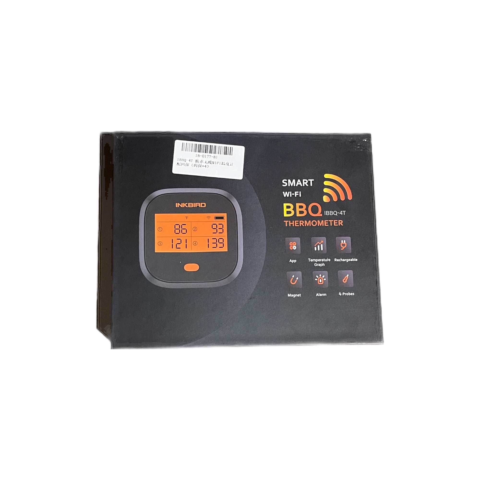 Thermomètre de cuisson Wifi Inkbird IBBQ-4T pour barbecue ou fou 